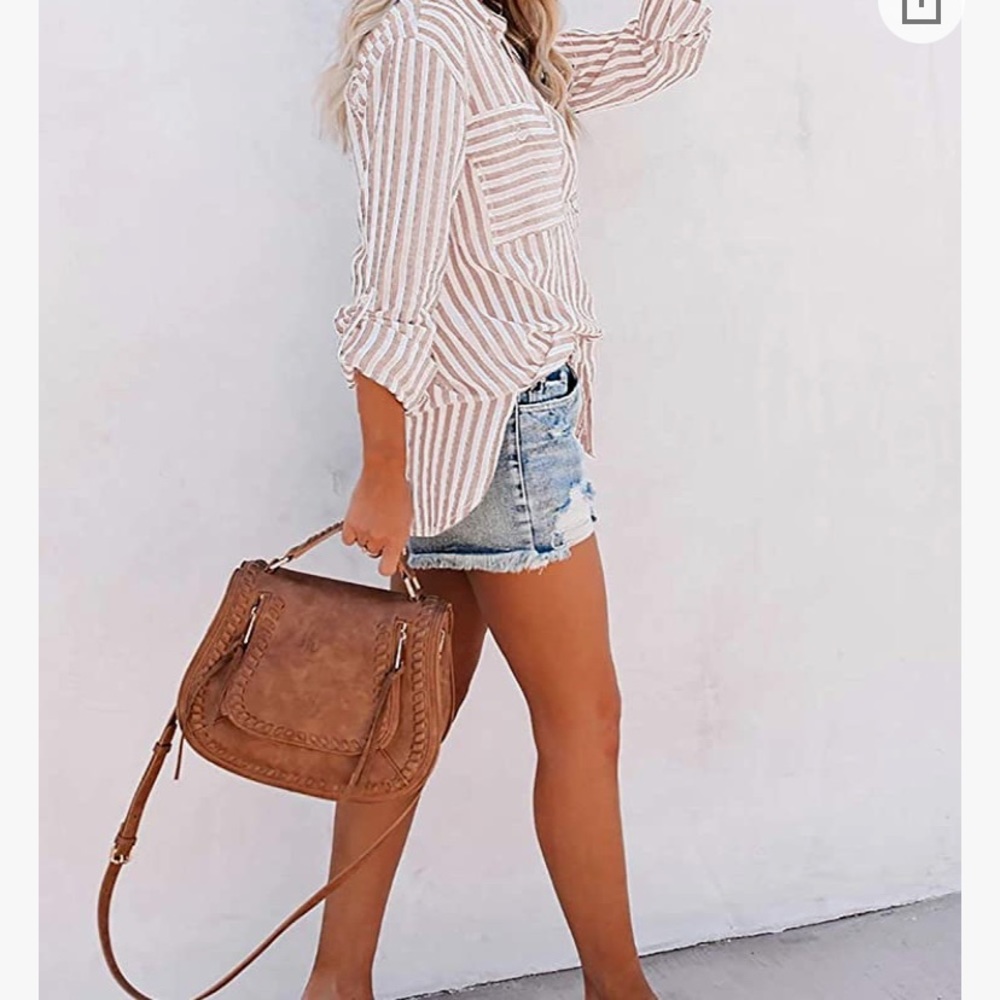 Happy Sailed Womens Button Down Shirts Long Sleeve Blouse